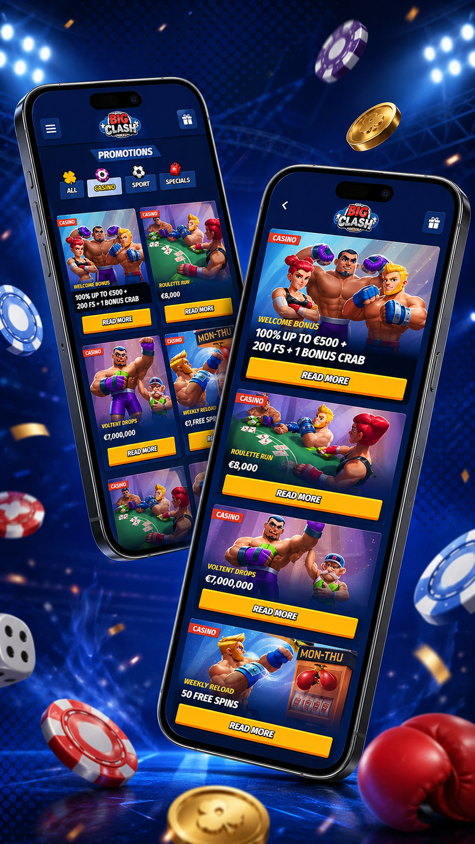 Promotions BigClash Casino sur mobile