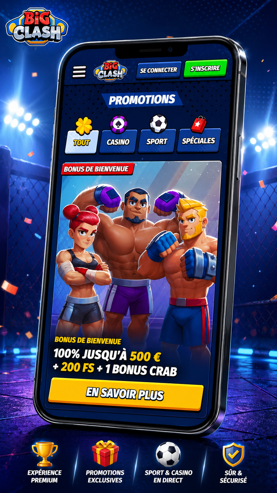 Bonus mobile BigClash Casino