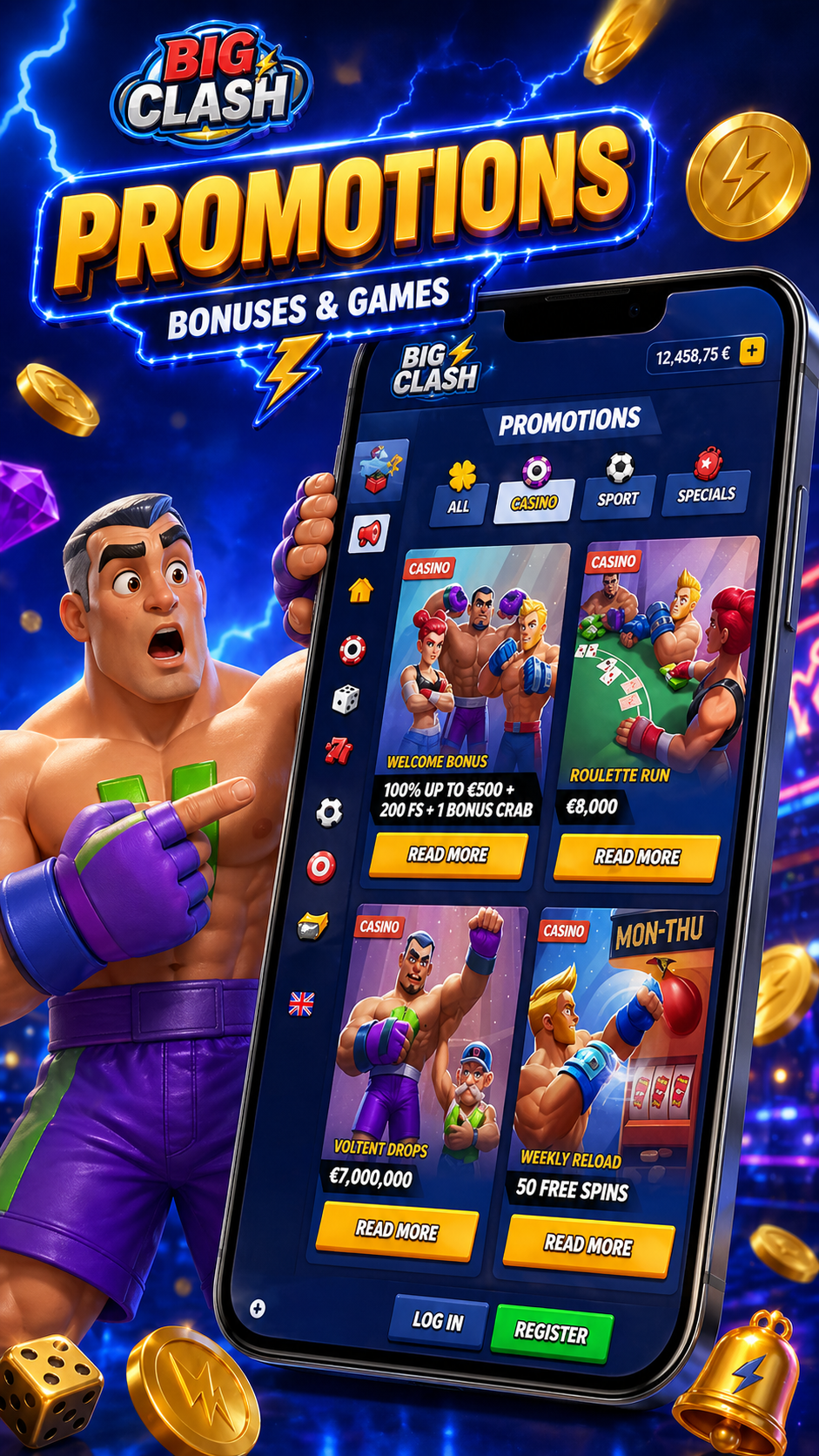 Promotion BigClash Casino sur smartphone
